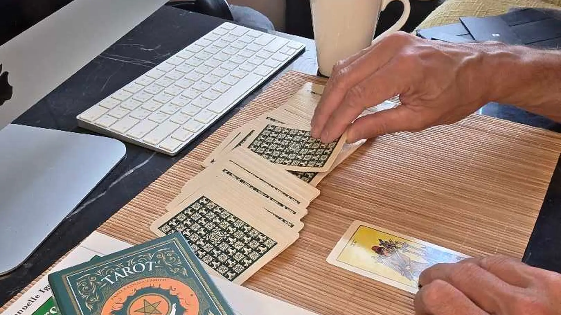 Tirage tarot introspectif Rider-Waite réalisé pour La Porte Miroir